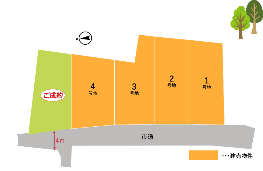 大江三丁目の区画図