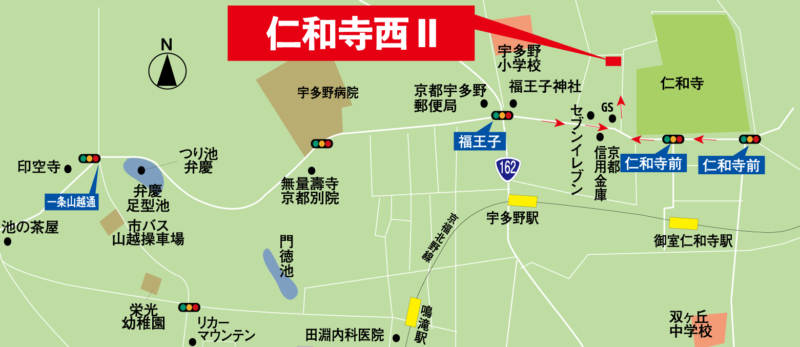 セントフローレンスタウン仁和寺西Ⅱ 地図