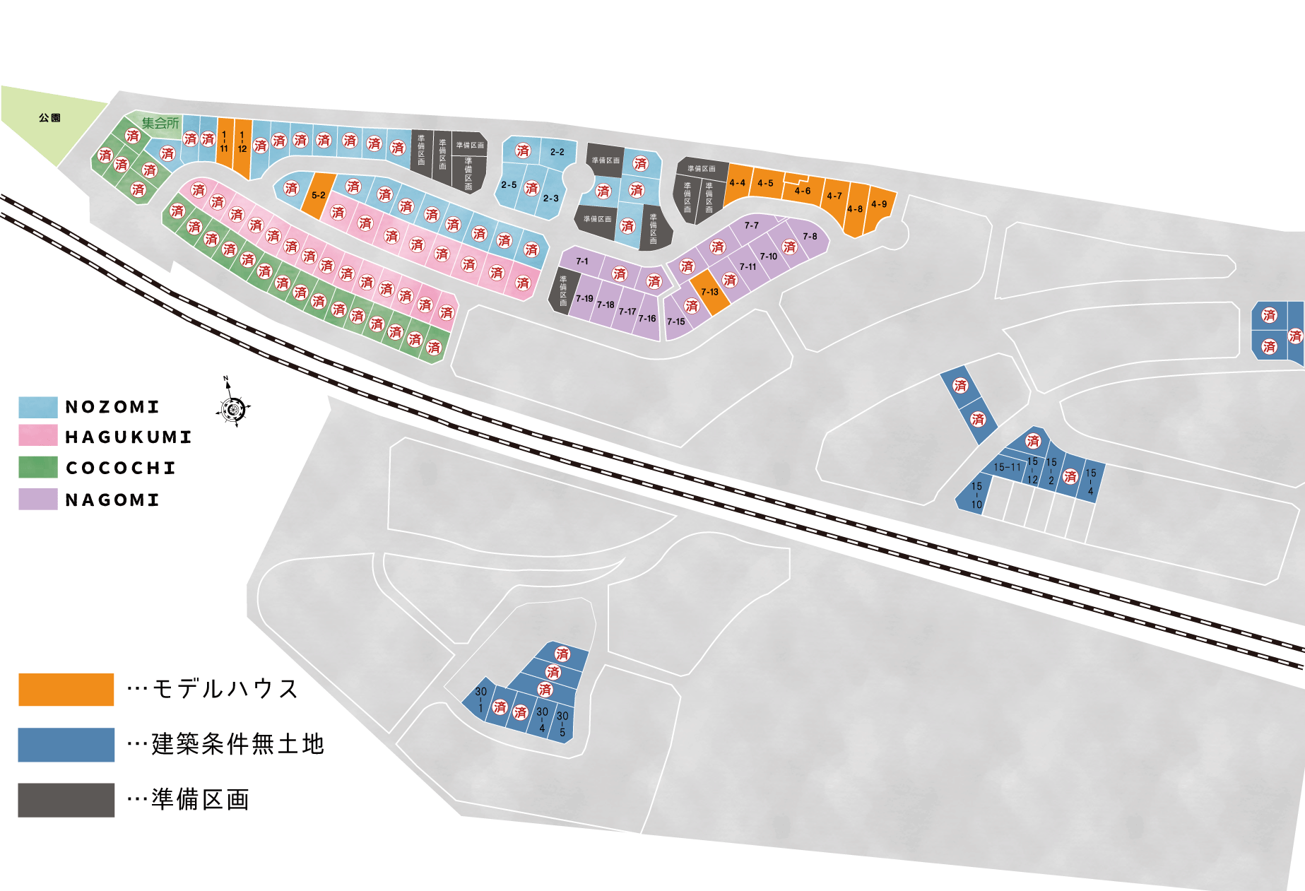 亀岡市　ソダチマチ　区画図